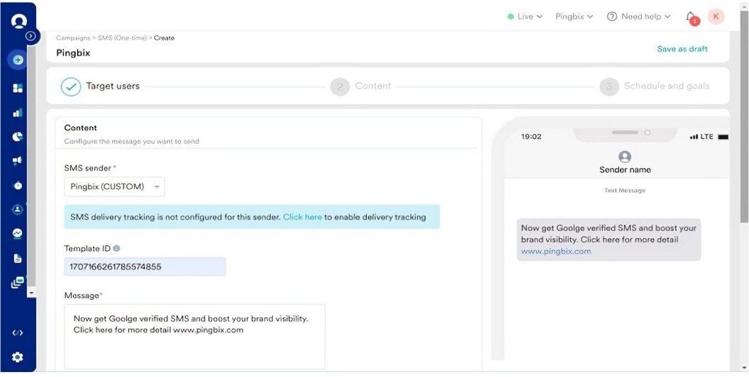 Campaign Setup Details